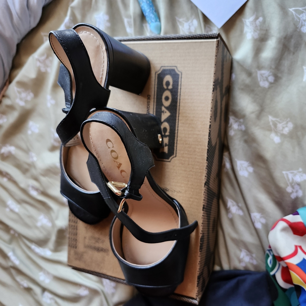 Coach Women's Black Platform Sandals